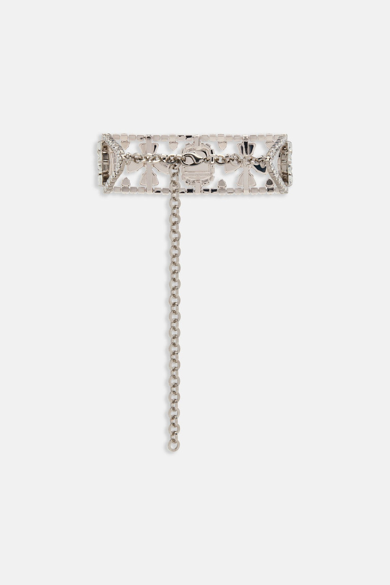 Alessandra Rich CRYSTAL CHOKER WITH CROSS ELEMENTS outlook