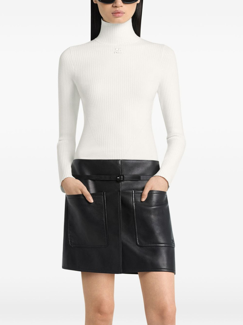 logo-embroidered turtleneck top 4