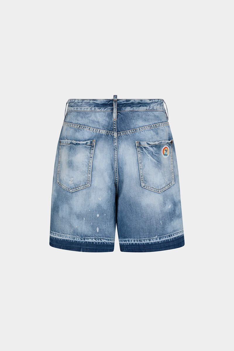 LIGHT EVERGLADES WASH BOXER DENIM SHORTS - 2