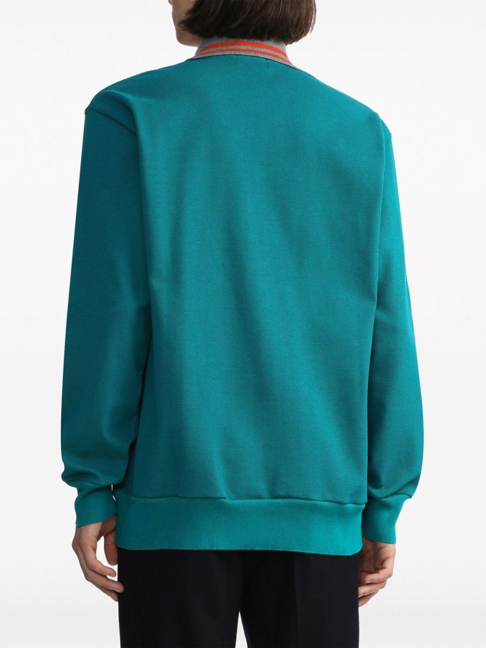 patchwork-detail polo shirt - 4