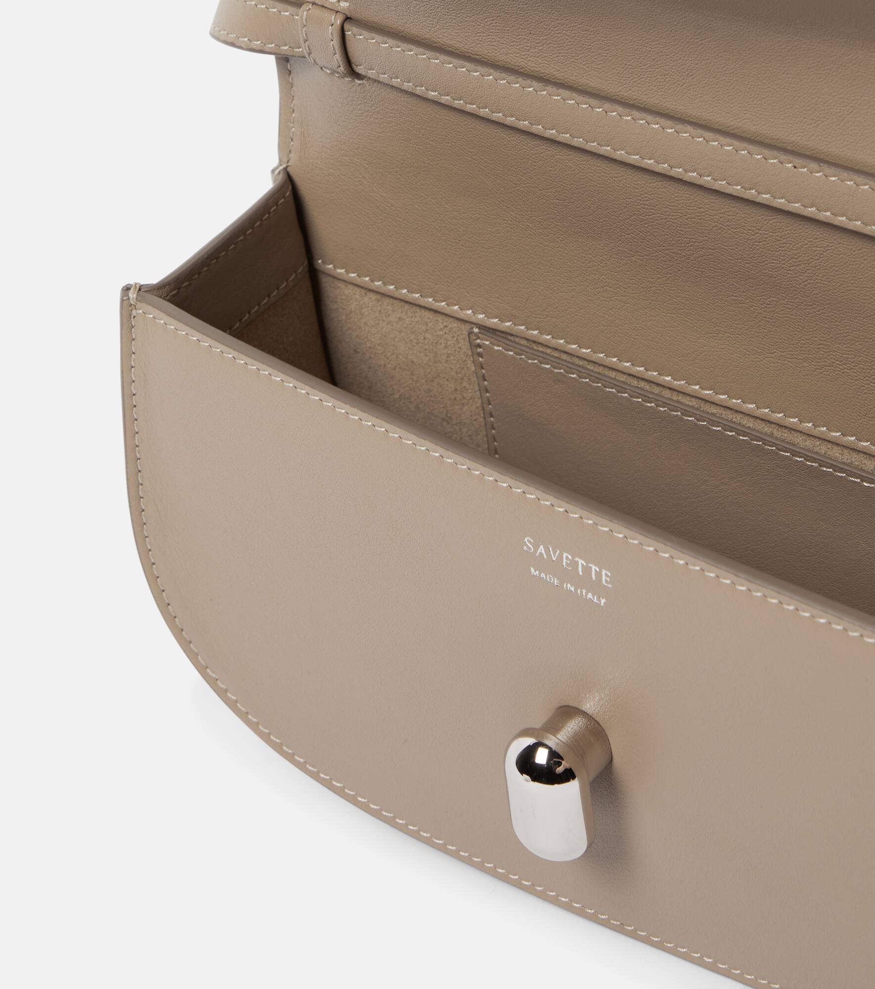 Tondo Crescent leather shoulder bag - 3