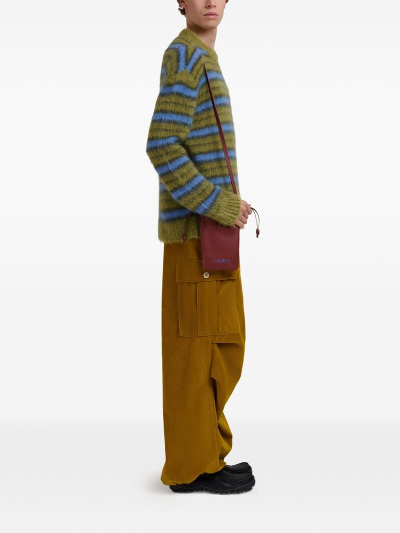 Marni drawstring leather wallet outlook