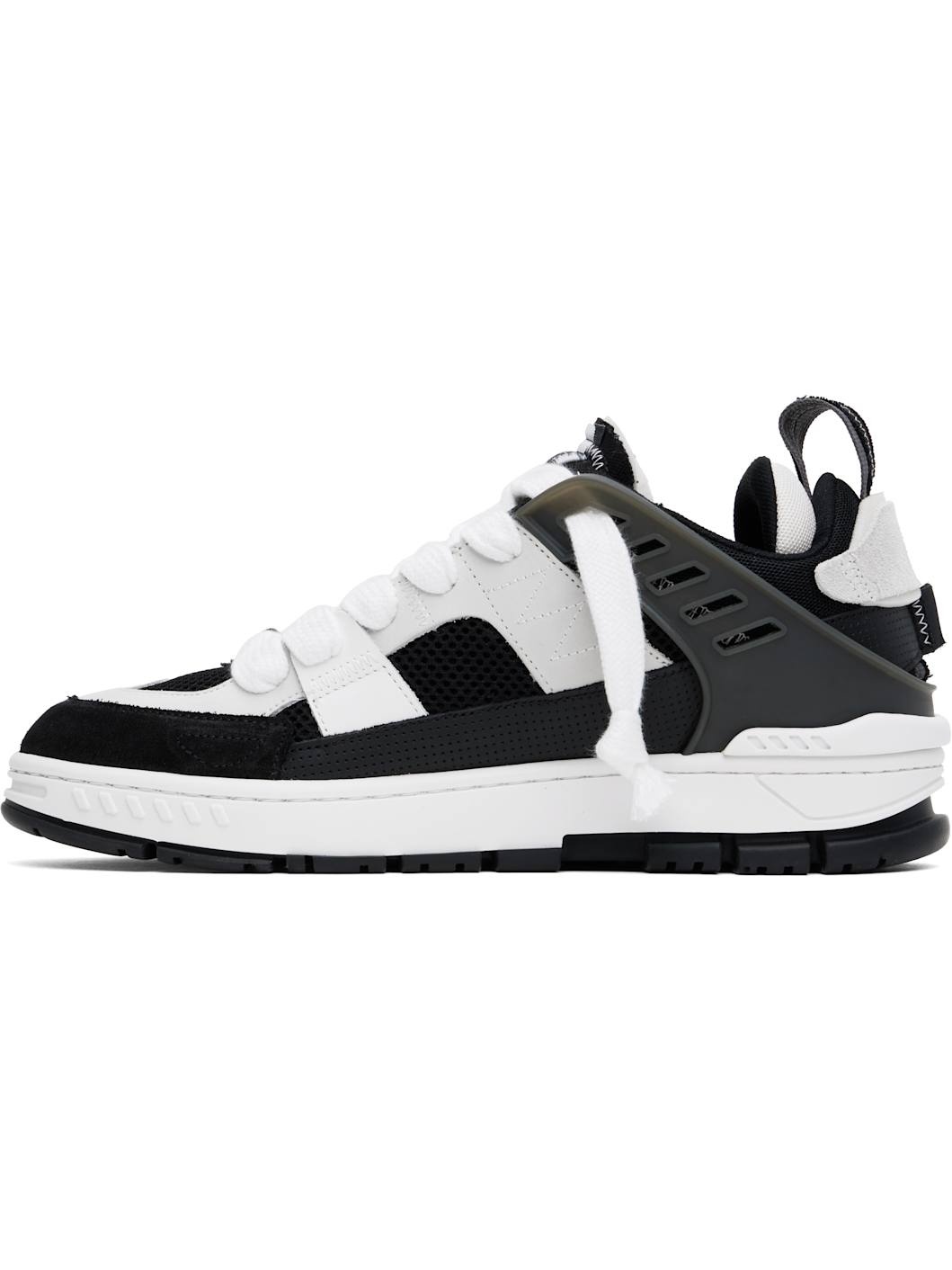 Black & White Area Patchwork Sneakers - 3
