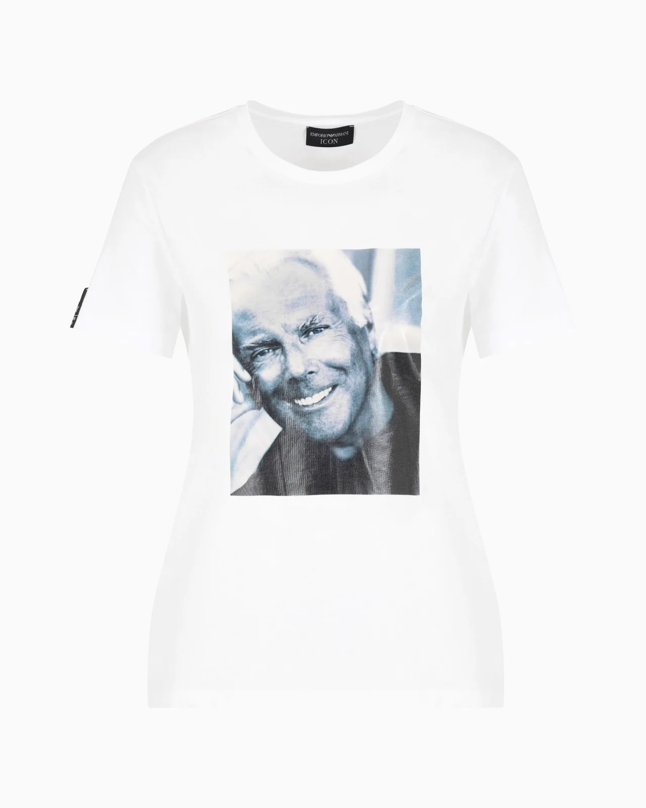 Icon Supima jersey T-shirt with Mr Armani photographic print - 1
