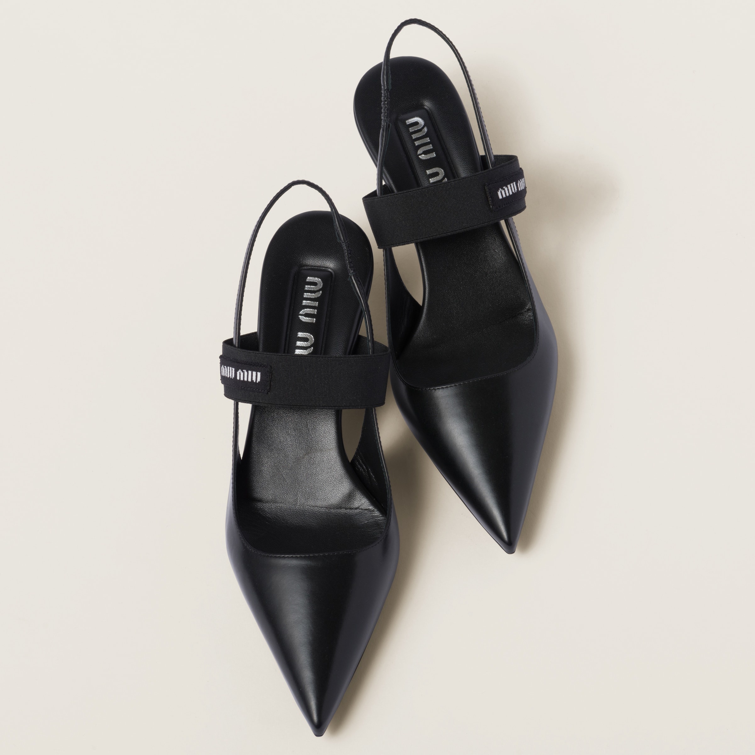 Leather slingback pumps - 3