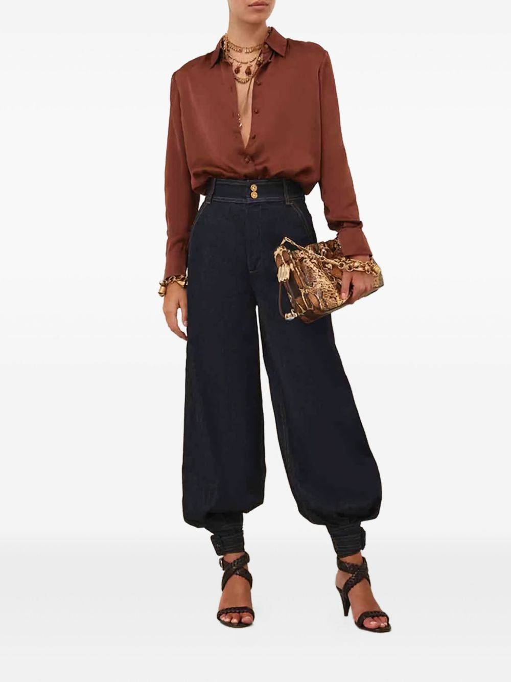long-sleeve silk shirt - 2