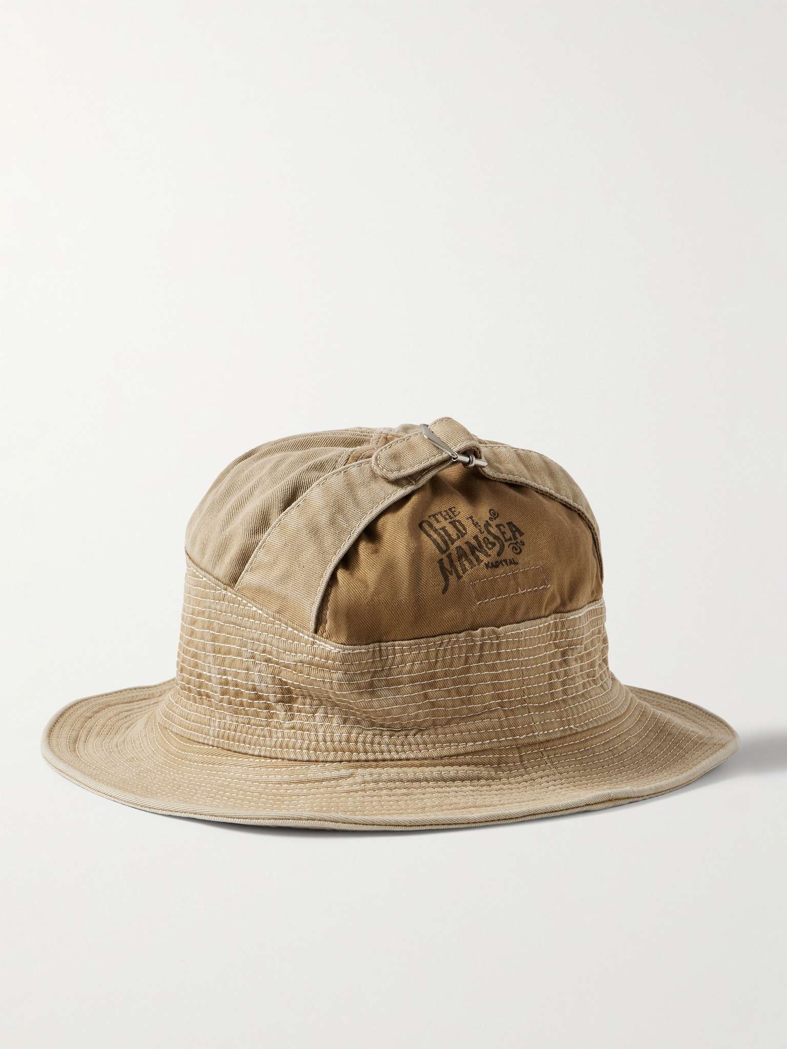 The Old Man and the Sea Distressed Buckled Cotton-Twill Bucket Hat