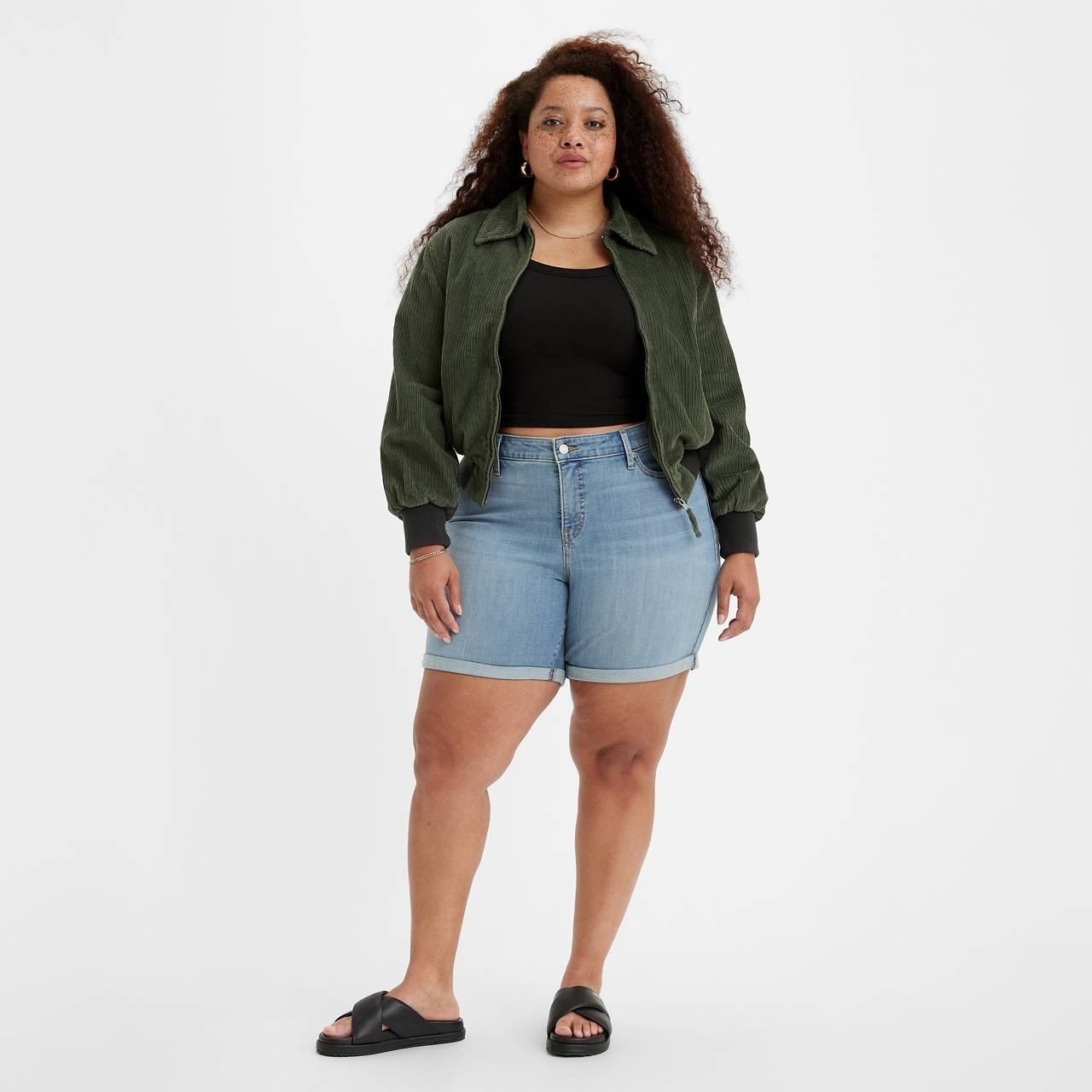 MID LENGTH WOMEN'S SHORTS (PLUS SIZE) - 1