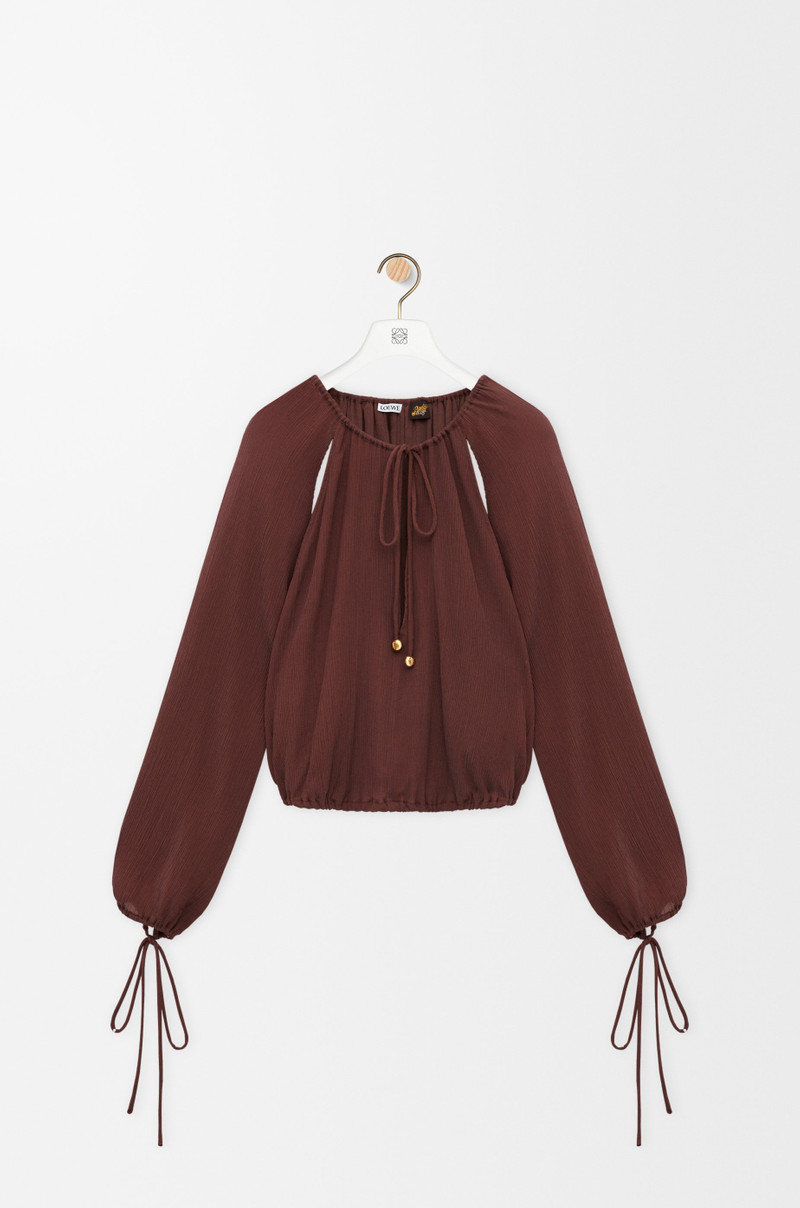 Blouse in cotton and silk - 1