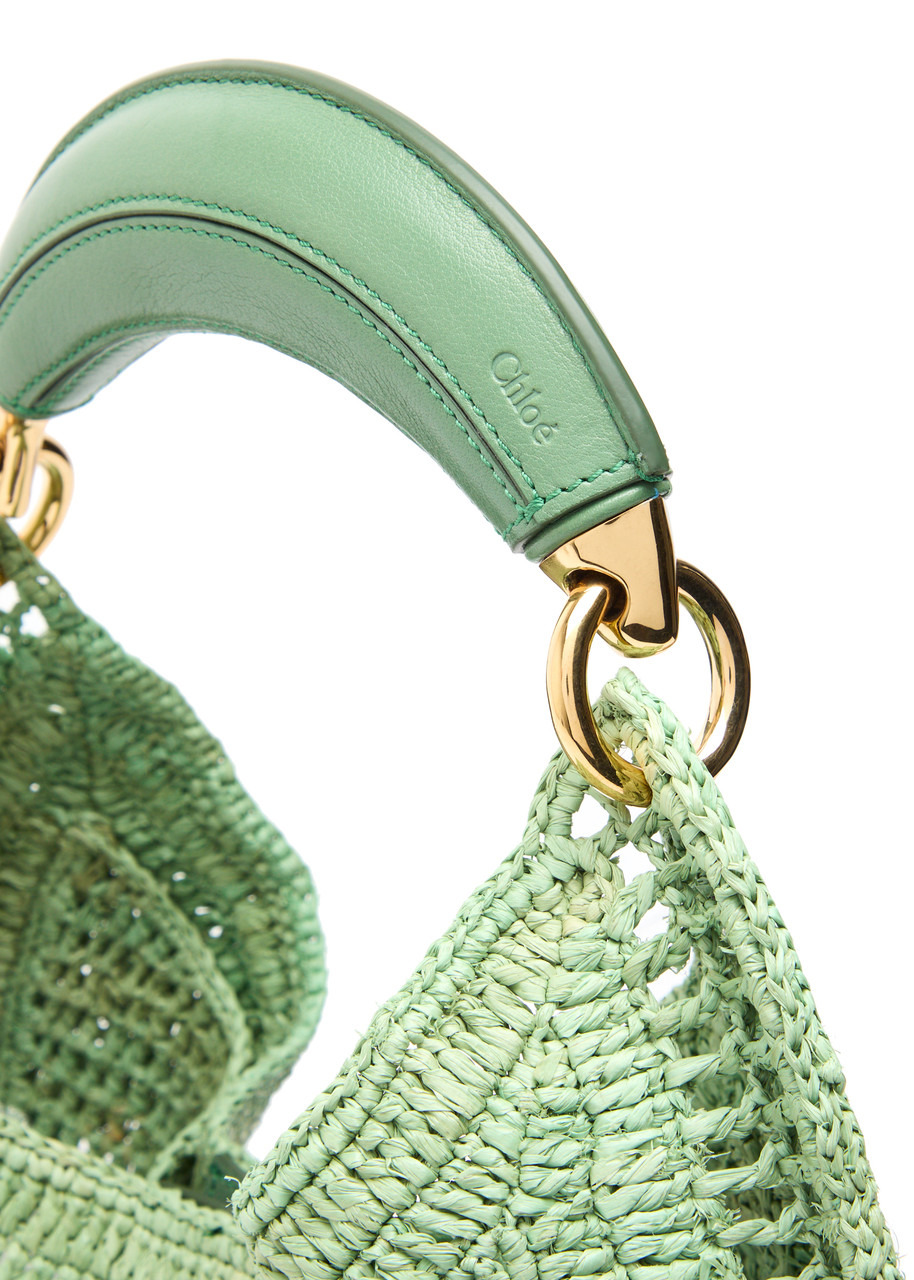 Chloe Summer Banana Logo Raffia Shoulder bag - 3