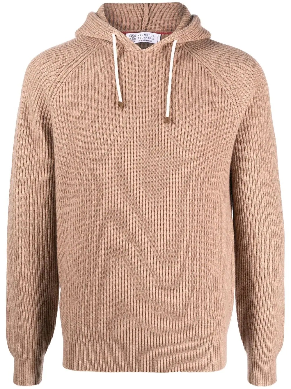 cashmere ribbed hoodie - 1