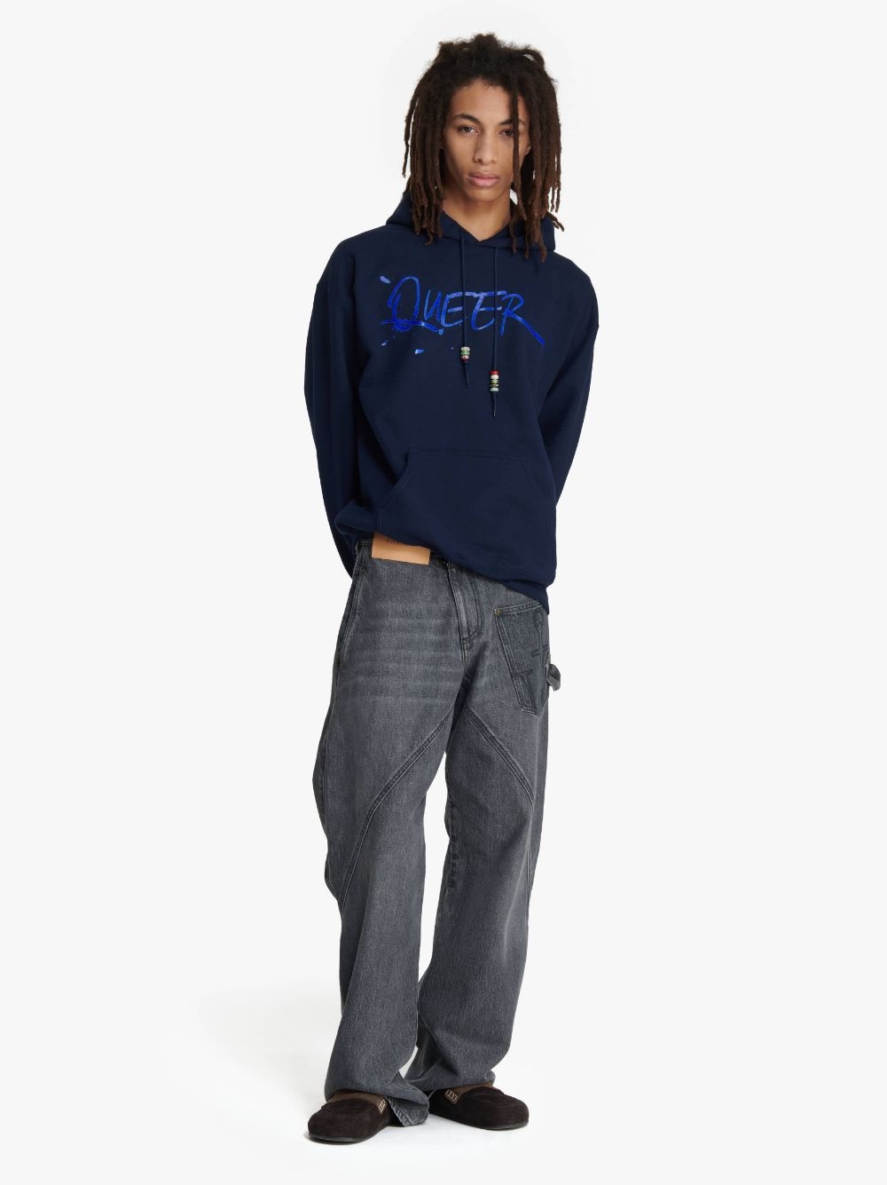 JW ANDERSON X QUEER HOODIE WITH TEXT PRINT - 3