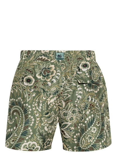 Etro floral-print elasticated-waistband swim shorts outlook