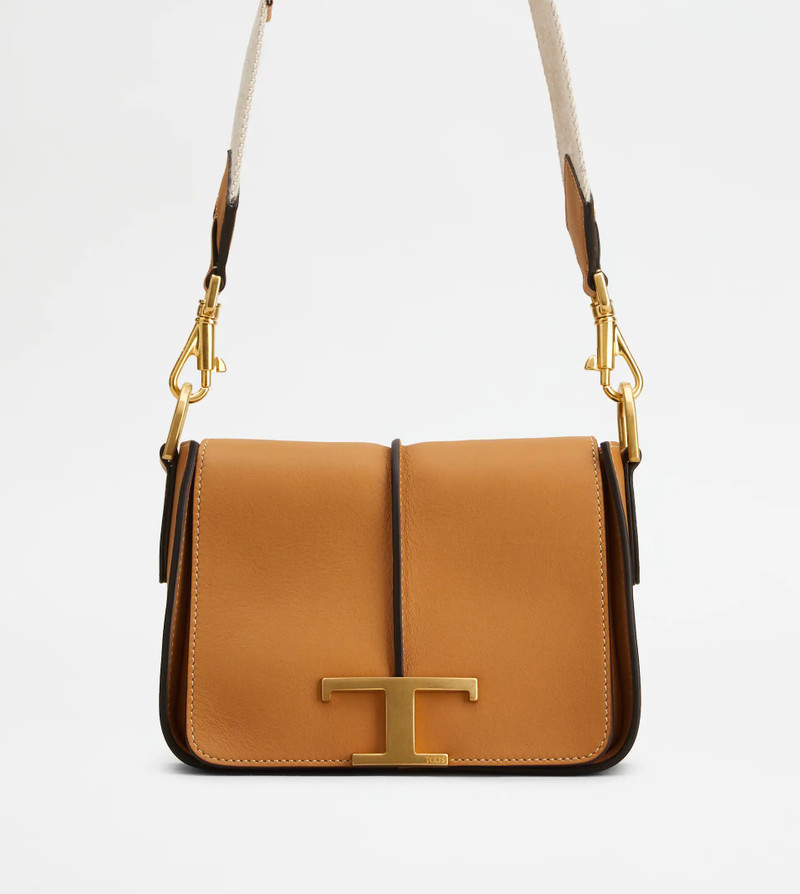 TIMELESS CROSSBODY BAG IN LEATHER MINI - BROWN 1