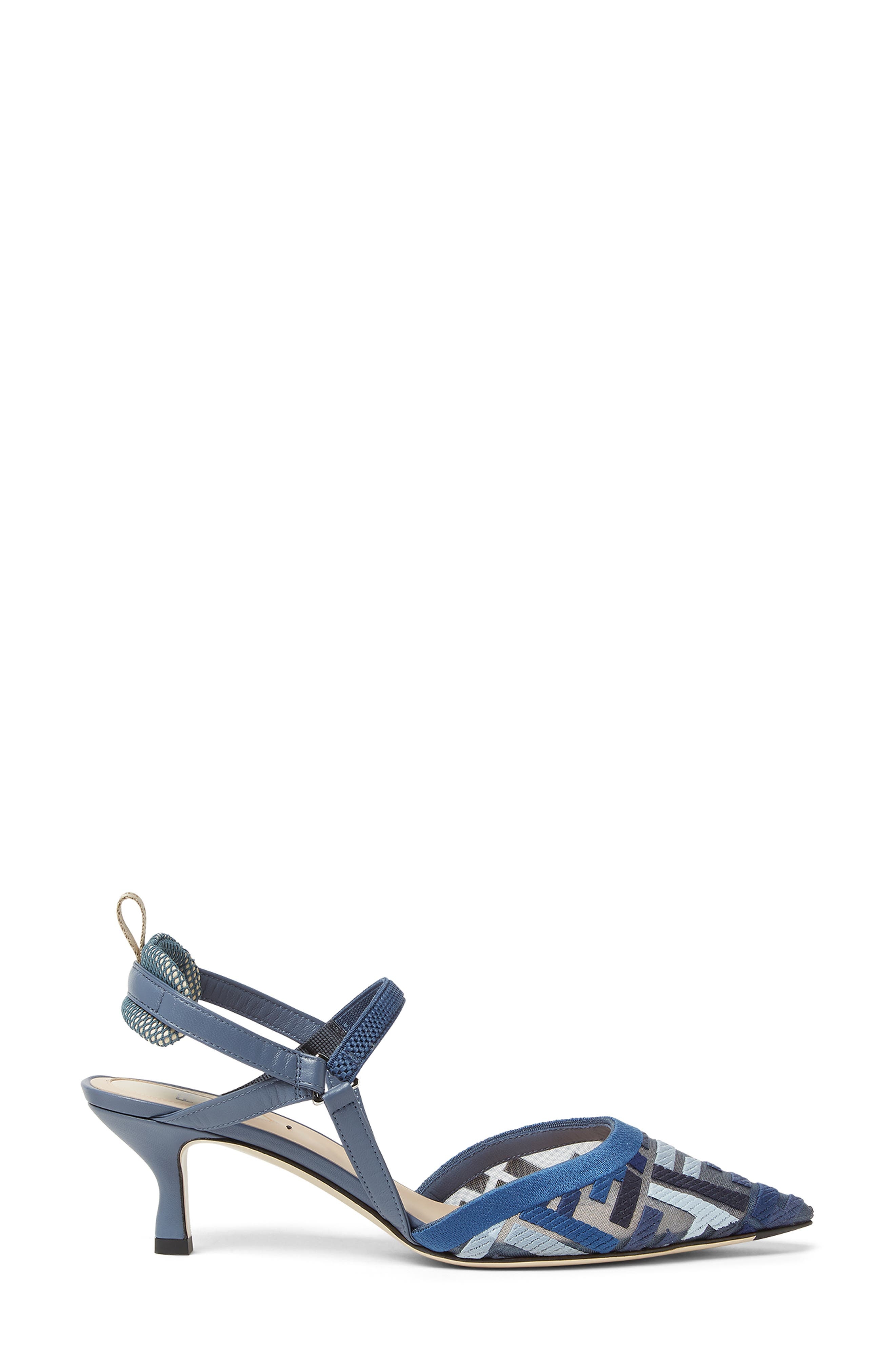 Fendi Colibrì Lite Pointed Toe Slingback Pump in Blue Multicolor at Nordstrom - 2
