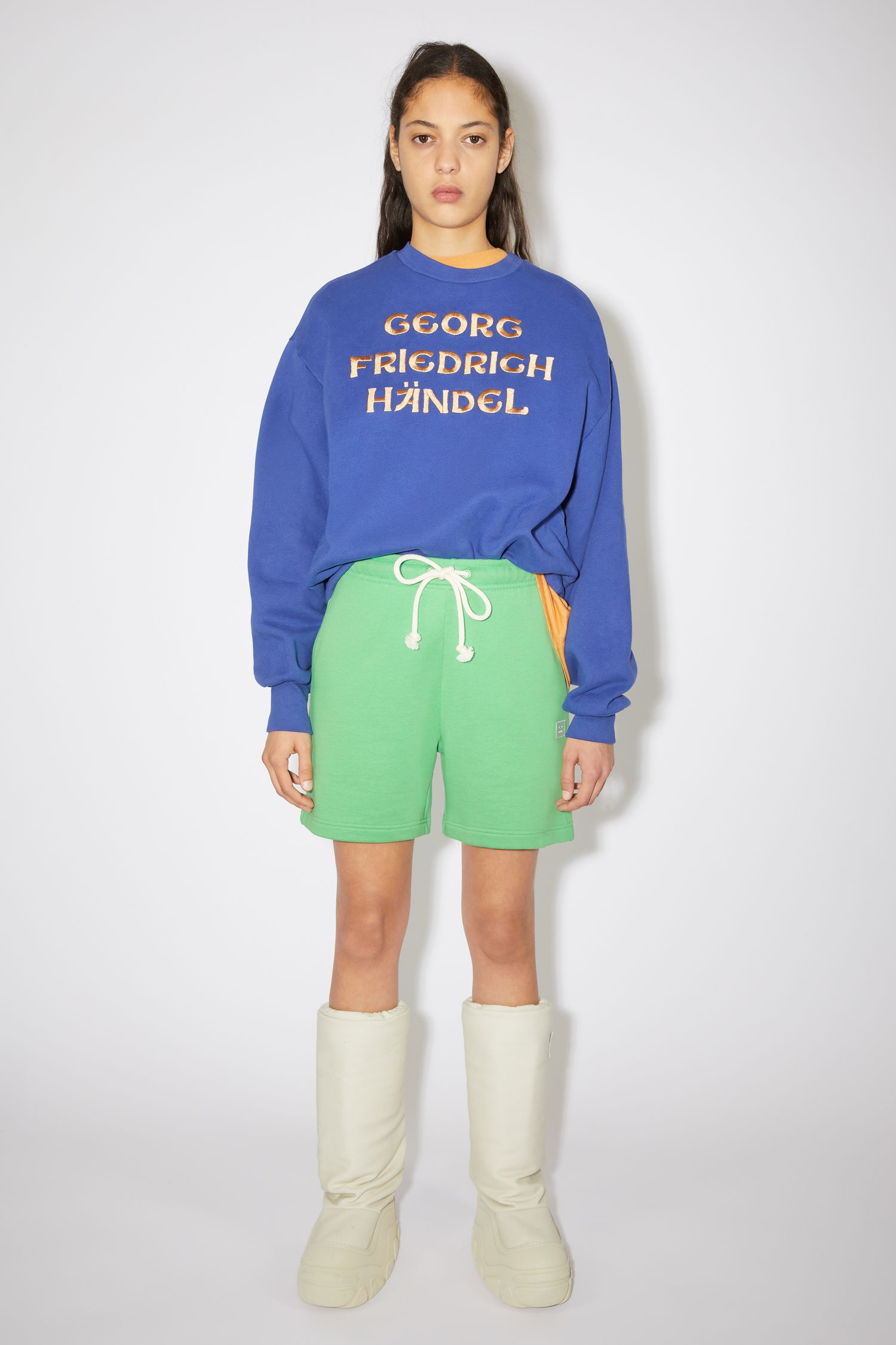 Fleece sweat shorts - Fern green - 2