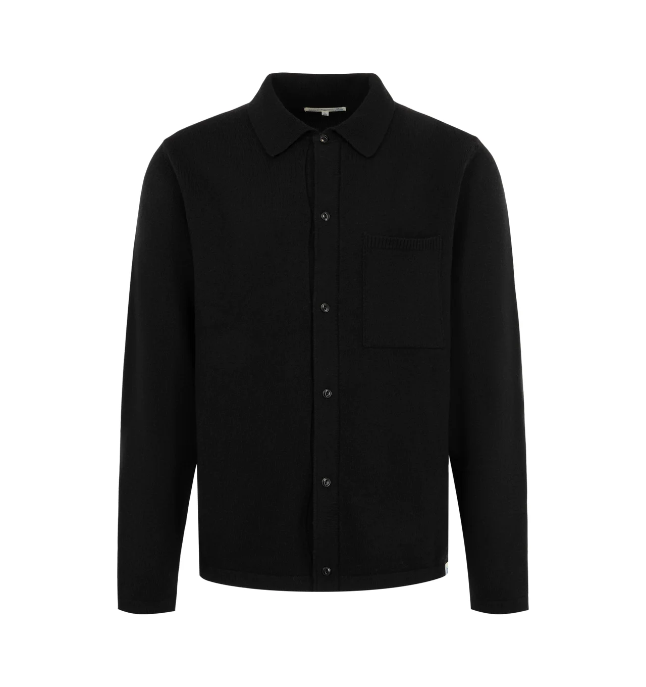 Merino Wool Blend Long Sleeve Shirt - 1