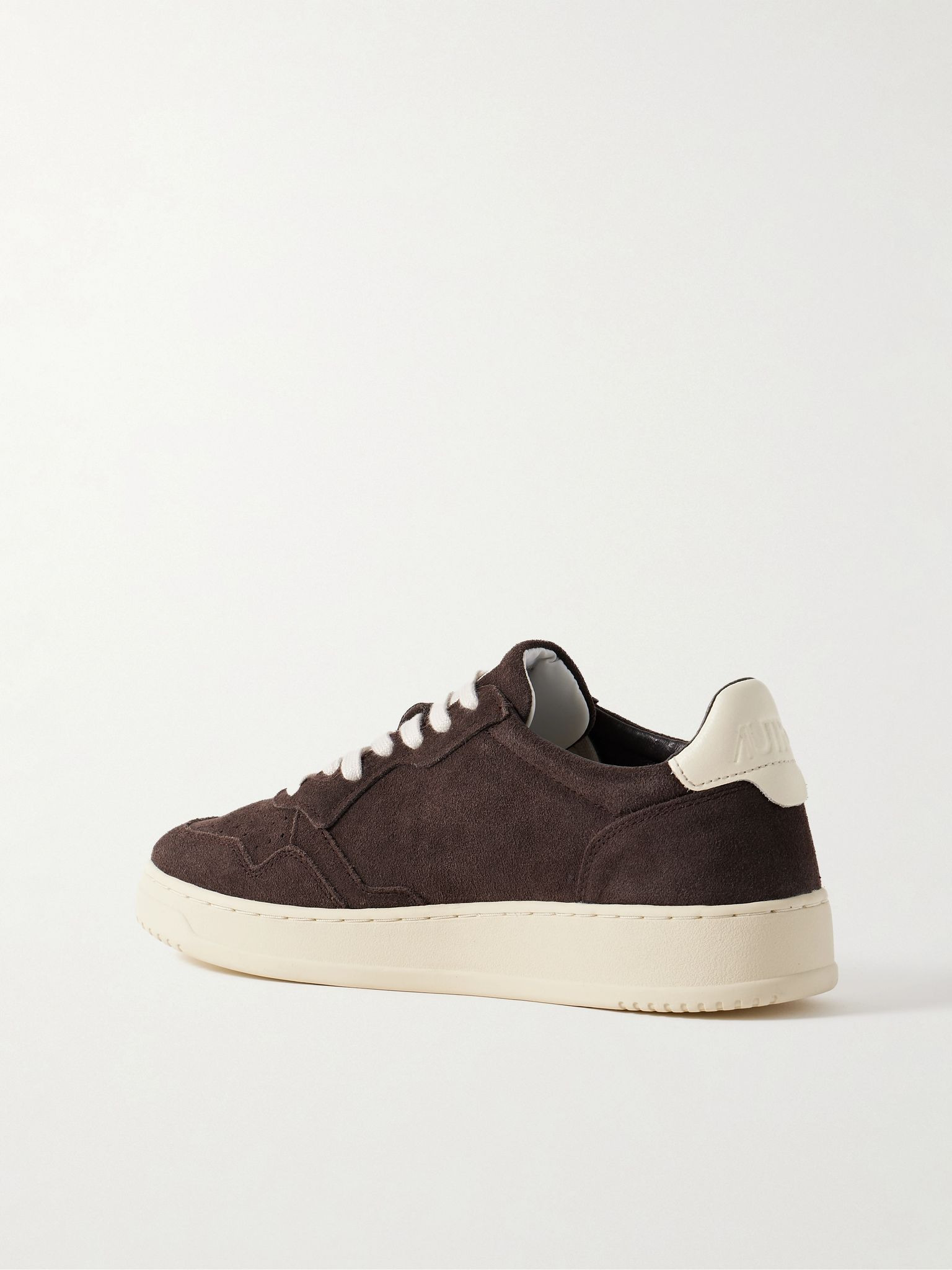 Medalist Leather-Trimmed Suede Sneakers Dark brown - 4