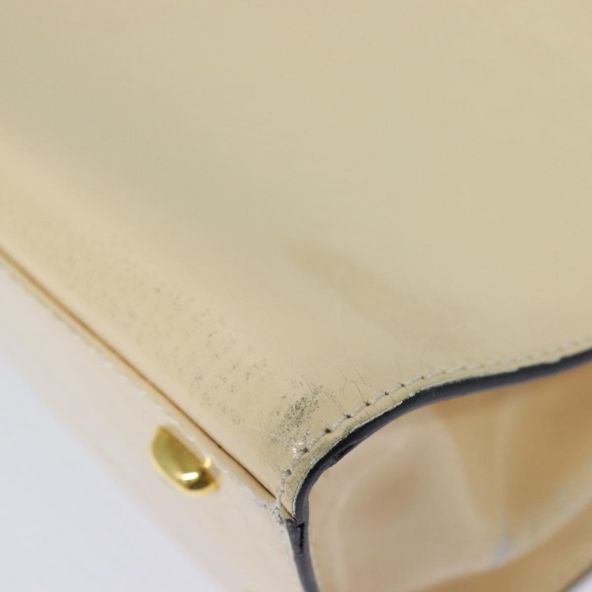 CELINE Chain Shoulder Bag Enamel Beige Gold - 14