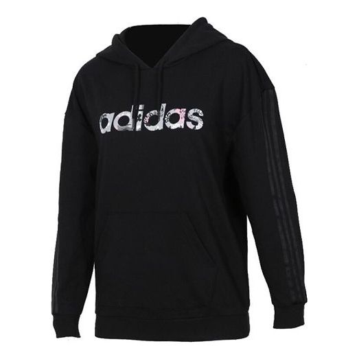 (WMNS) adidas neo Casual Sports Pullover Black DZ7595 - 1