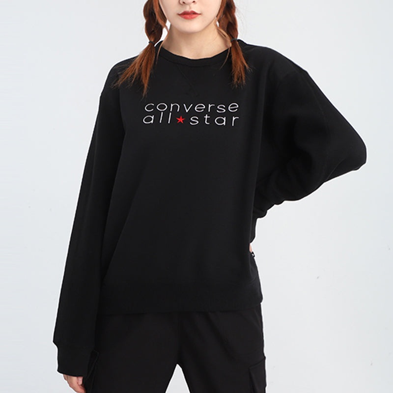 (WMNS) Converse All Star Sweater 'Black' 10019801-A01 - 3