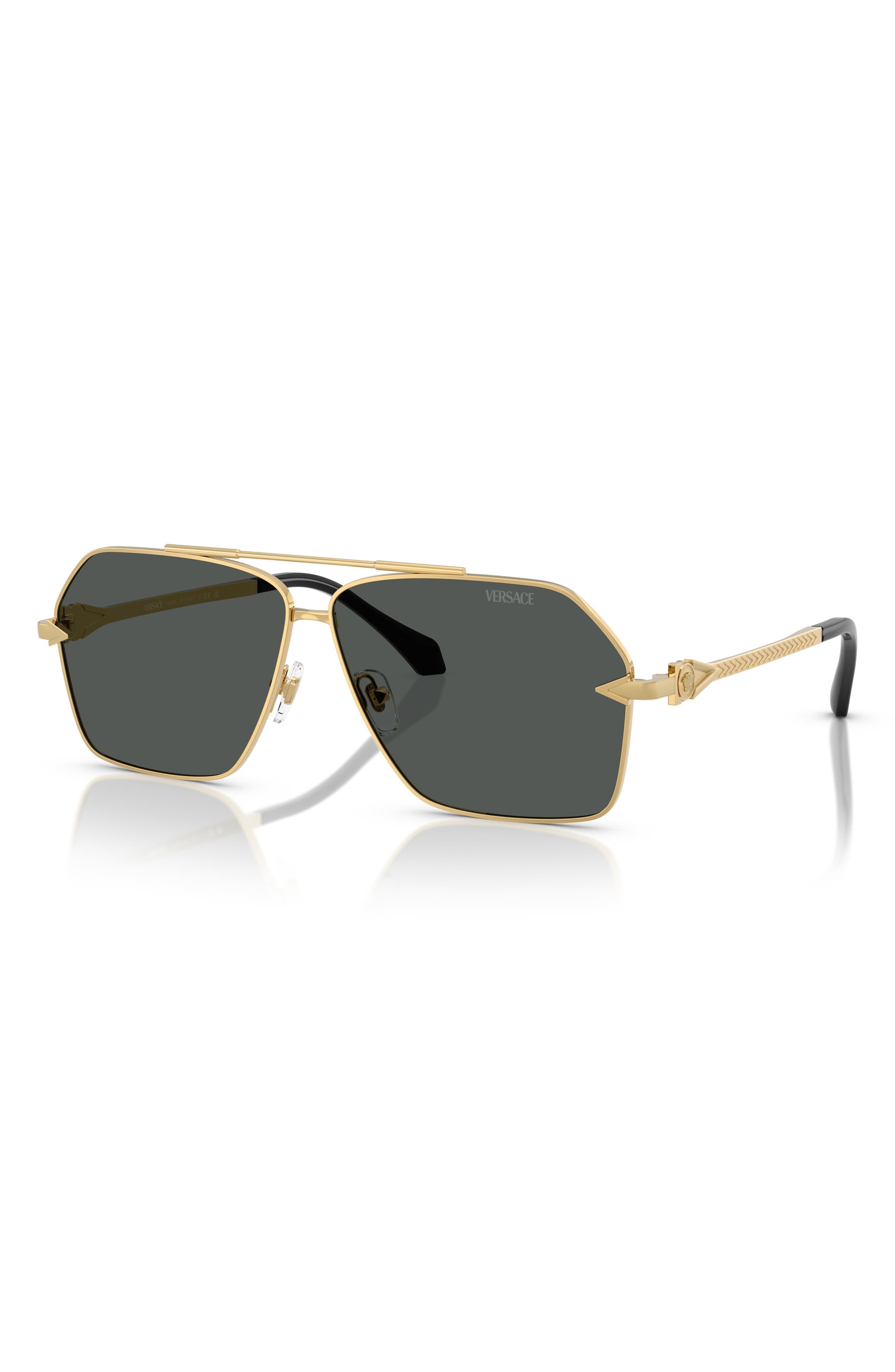 Versace 63mm Pilot Sunglasses in Gold at Nordstrom - 2