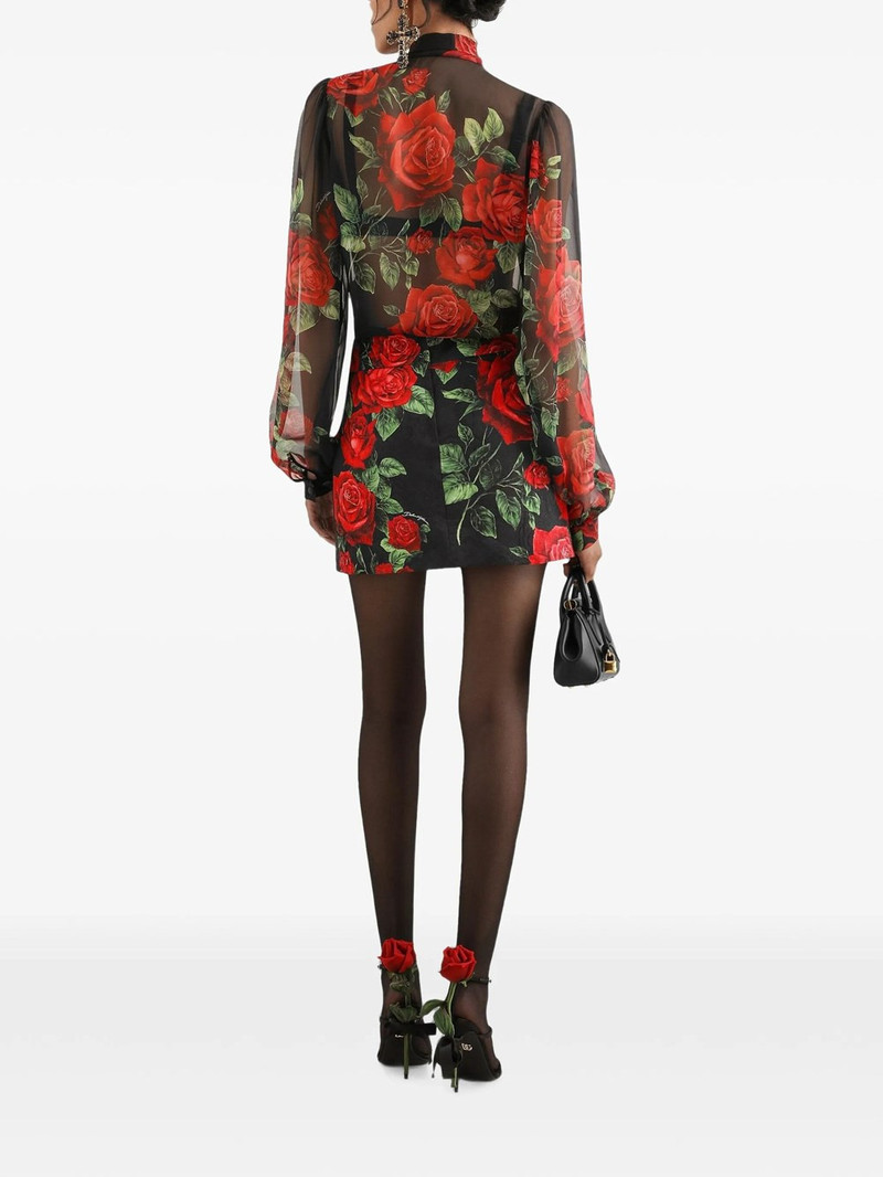 MINI SKIRT ROSE PRINT 4