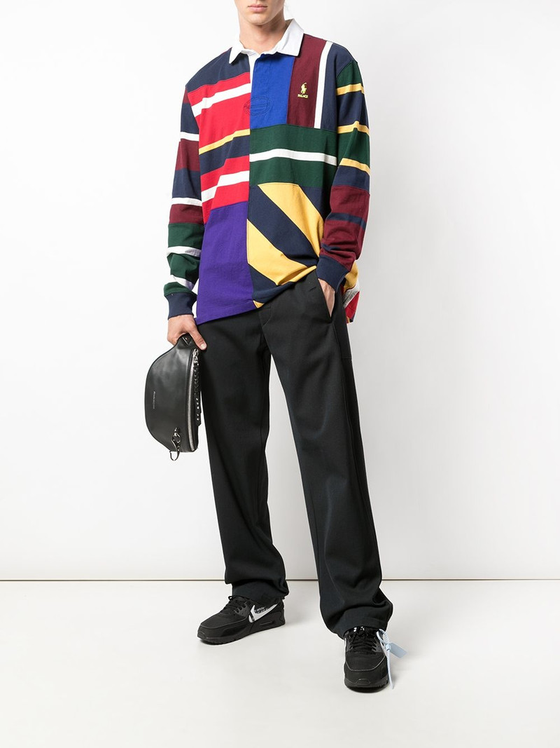 PALACE x Polo Ralph Lauren pieced rugby shirt outlook