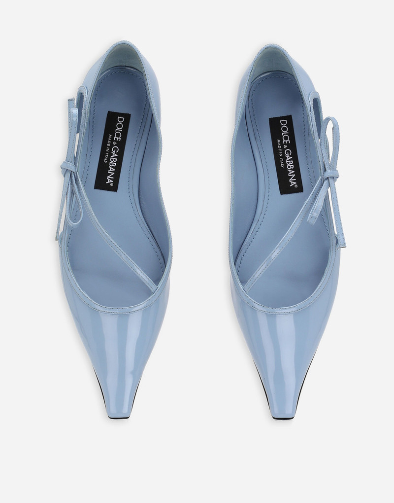 Polished calfskin ballet flats 4