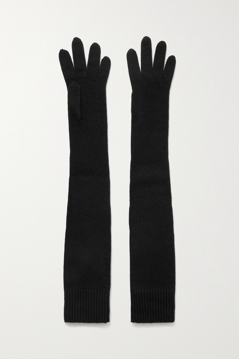 Dovera ribbed cashmere gloves 1