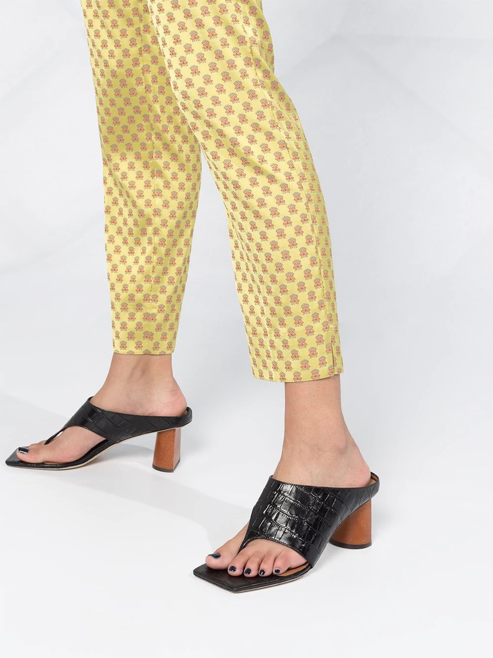 high-waisted cropped trousers - 3