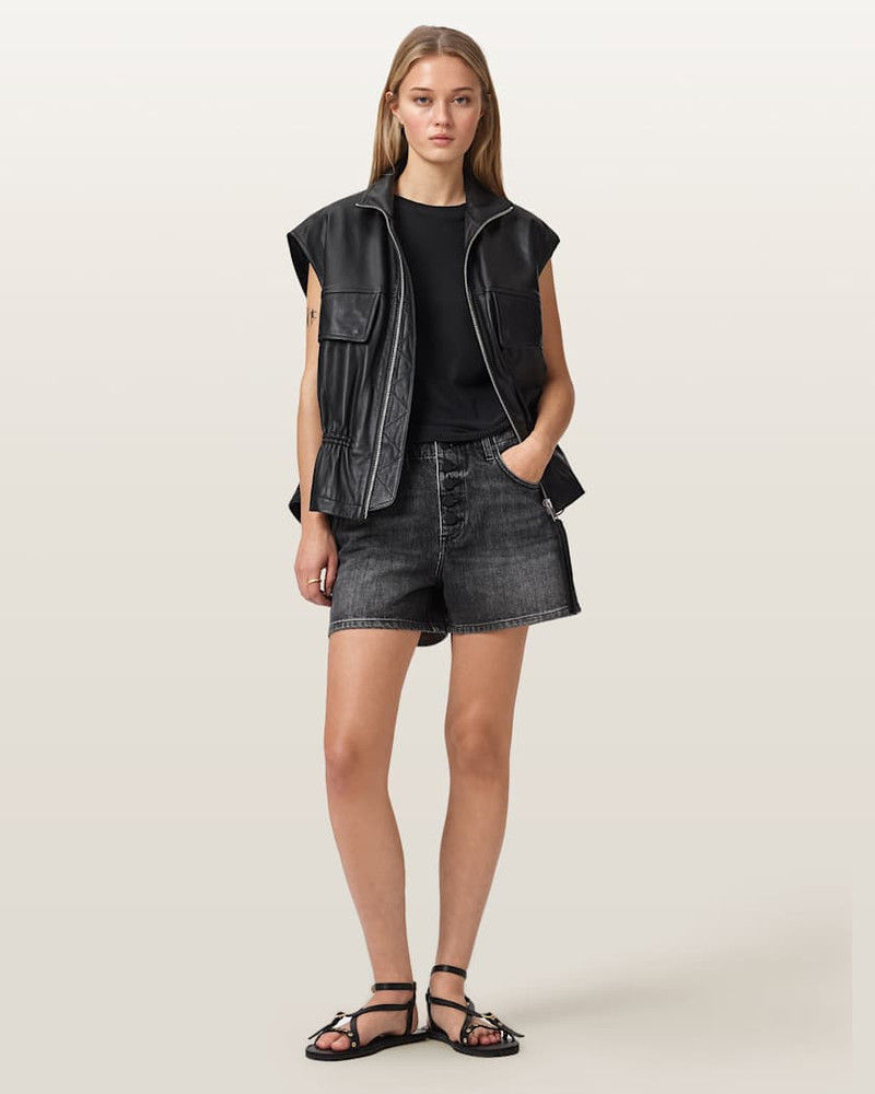 ALLSAINTS TAY MID RISE DENIM SHORTS outlook