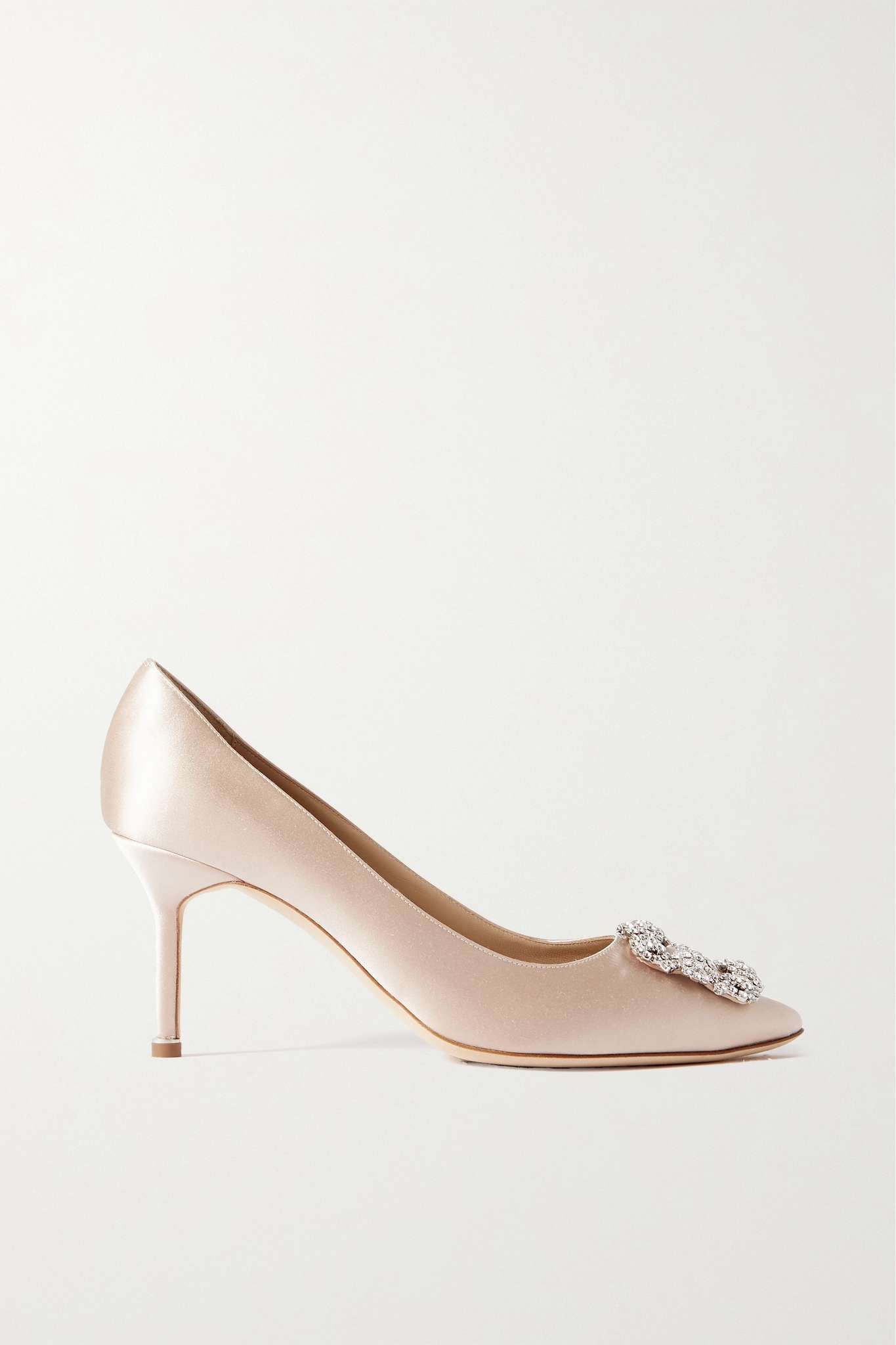 Hangisi 70 crystal-embellished satin pumps - 1