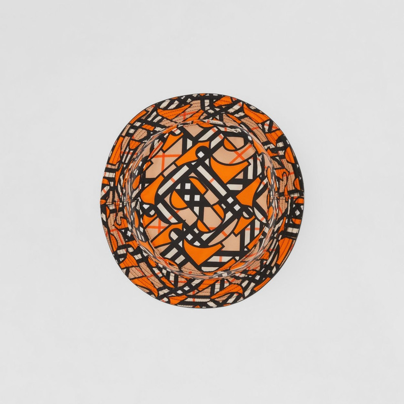 Monogram Print Nylon Bucket Hat 7
