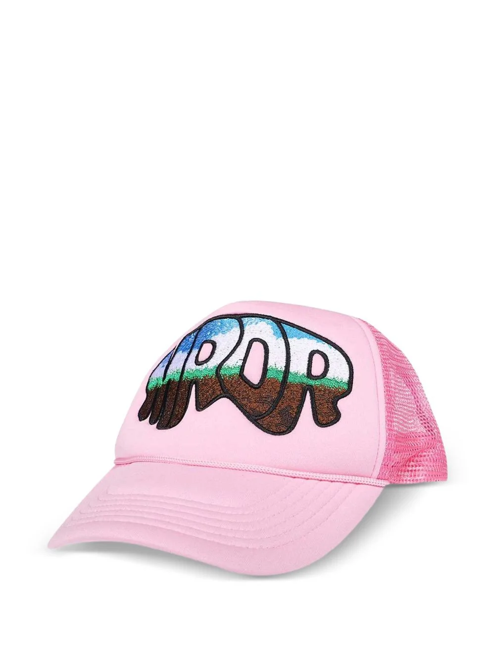 embroidered-patch trucker cap - 1