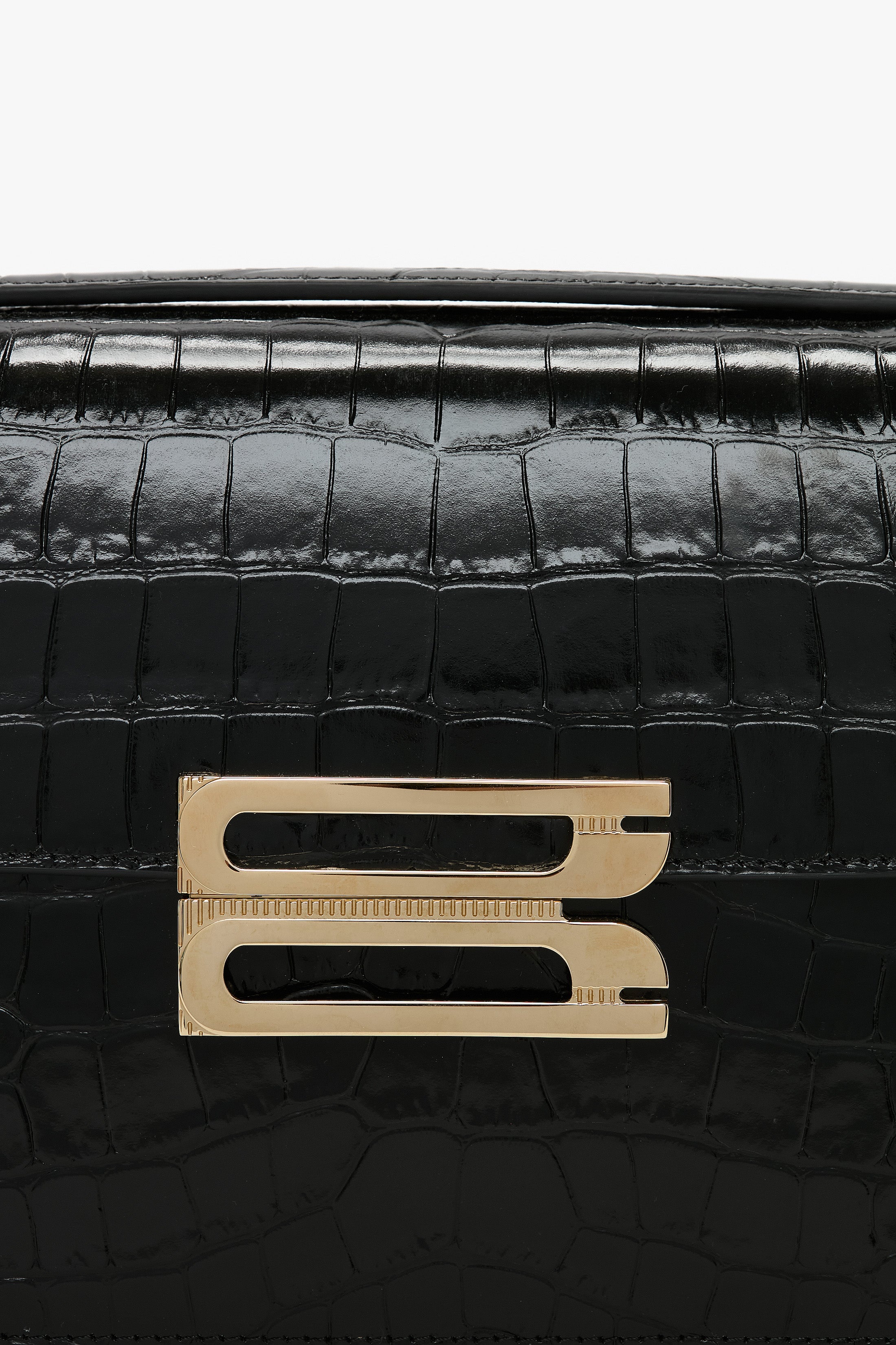 Dorian Bag In Black Croc Embossed Leather - 4