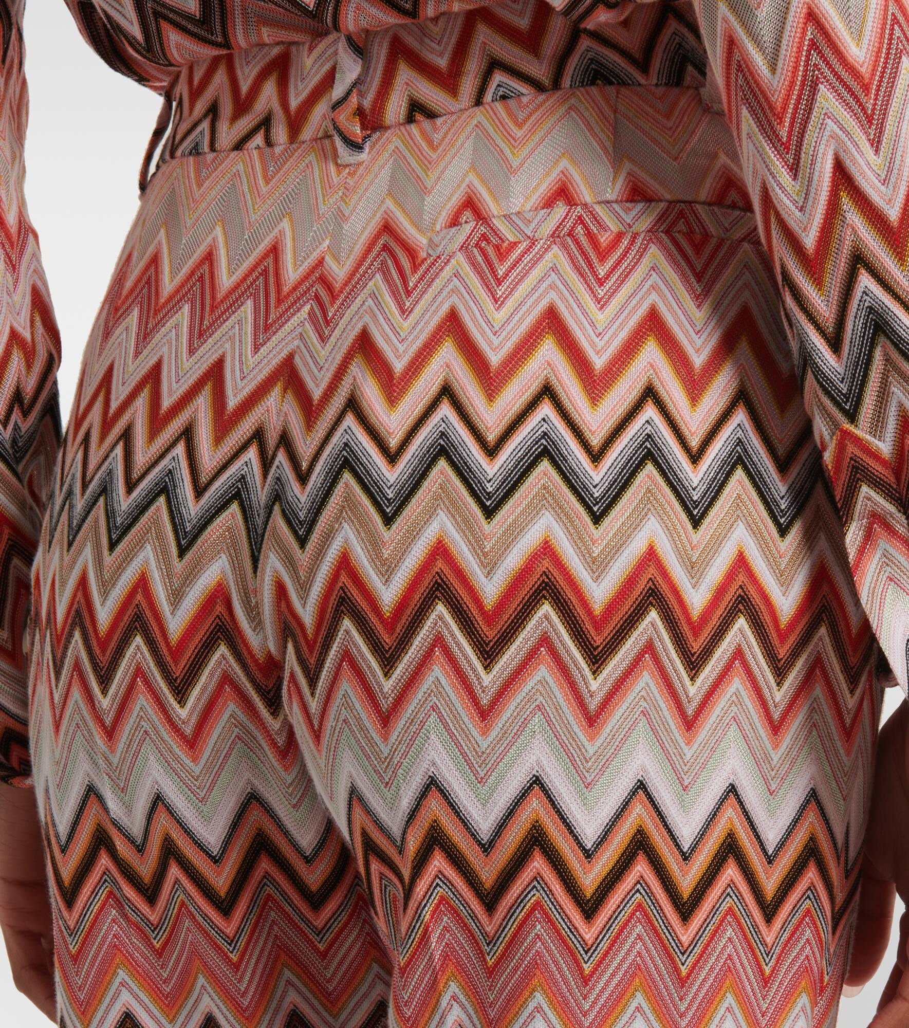 Zigzag cotton-blend straight pants - 6