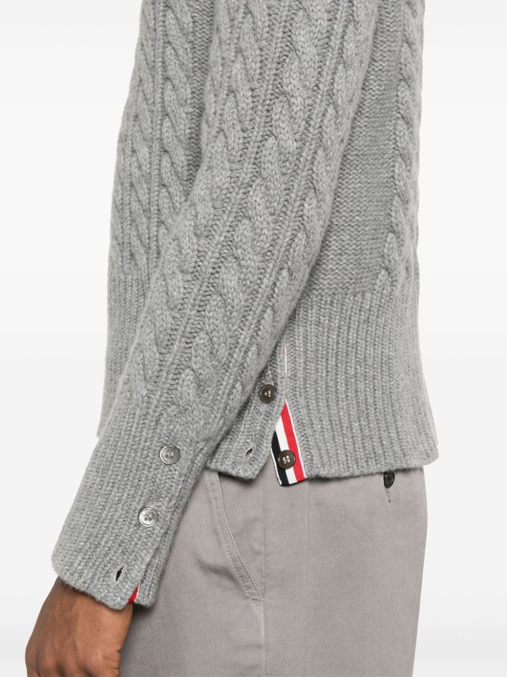 roll-neck cable-knit jumper - 5