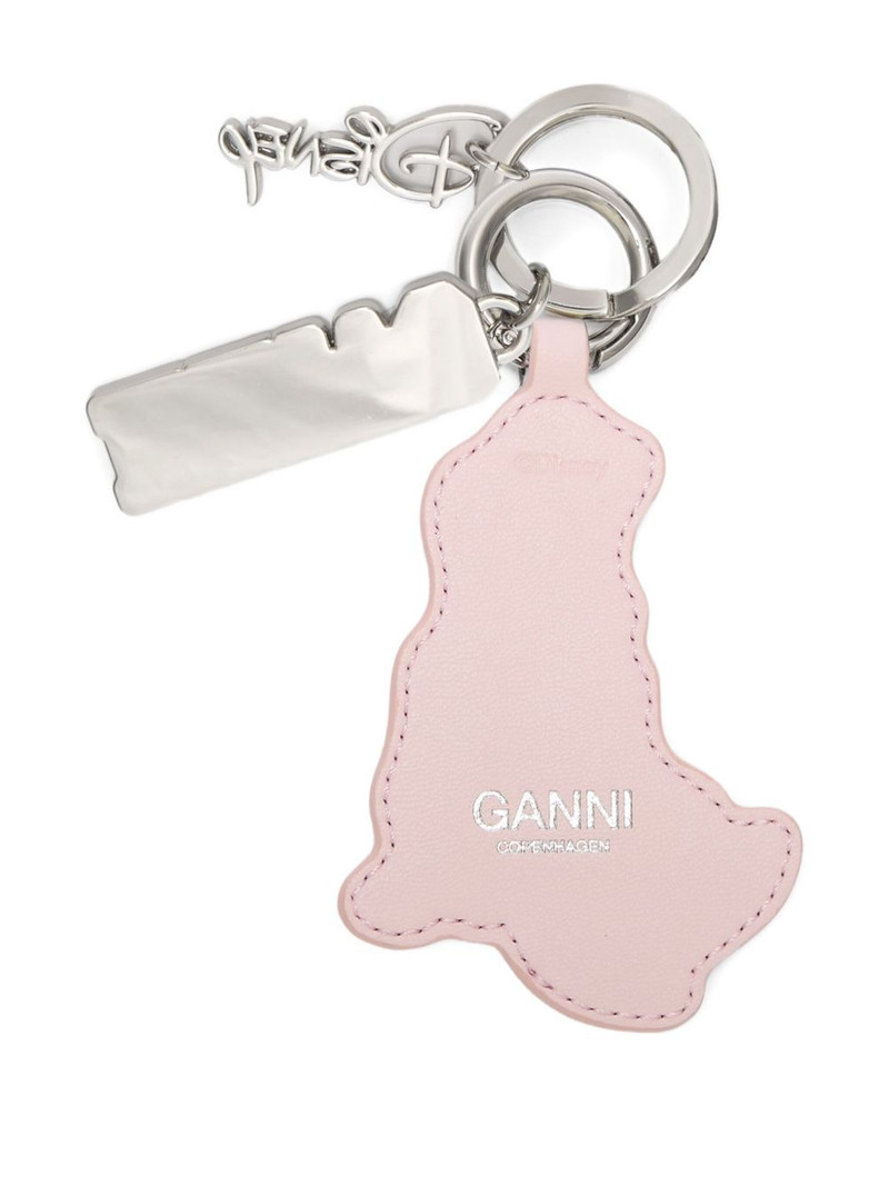 GANNI x Disney leather charm keyring outlook