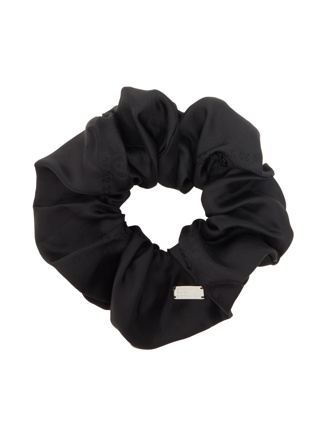 Black Satin Scrunchie - 1