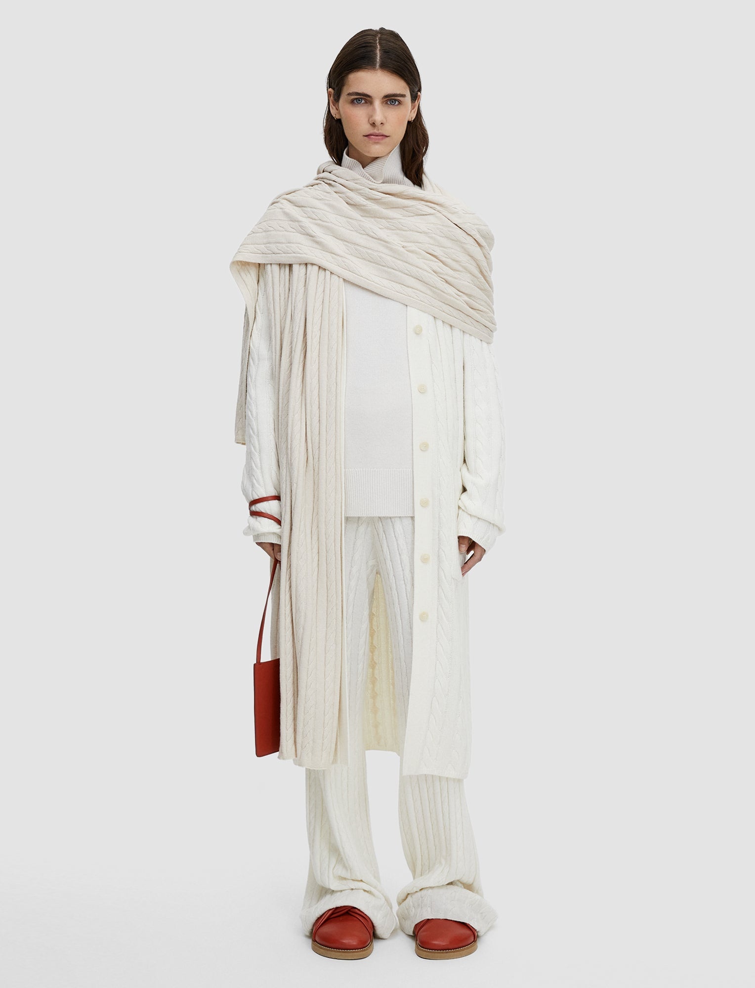 Light Cable Knit Scarf - 2