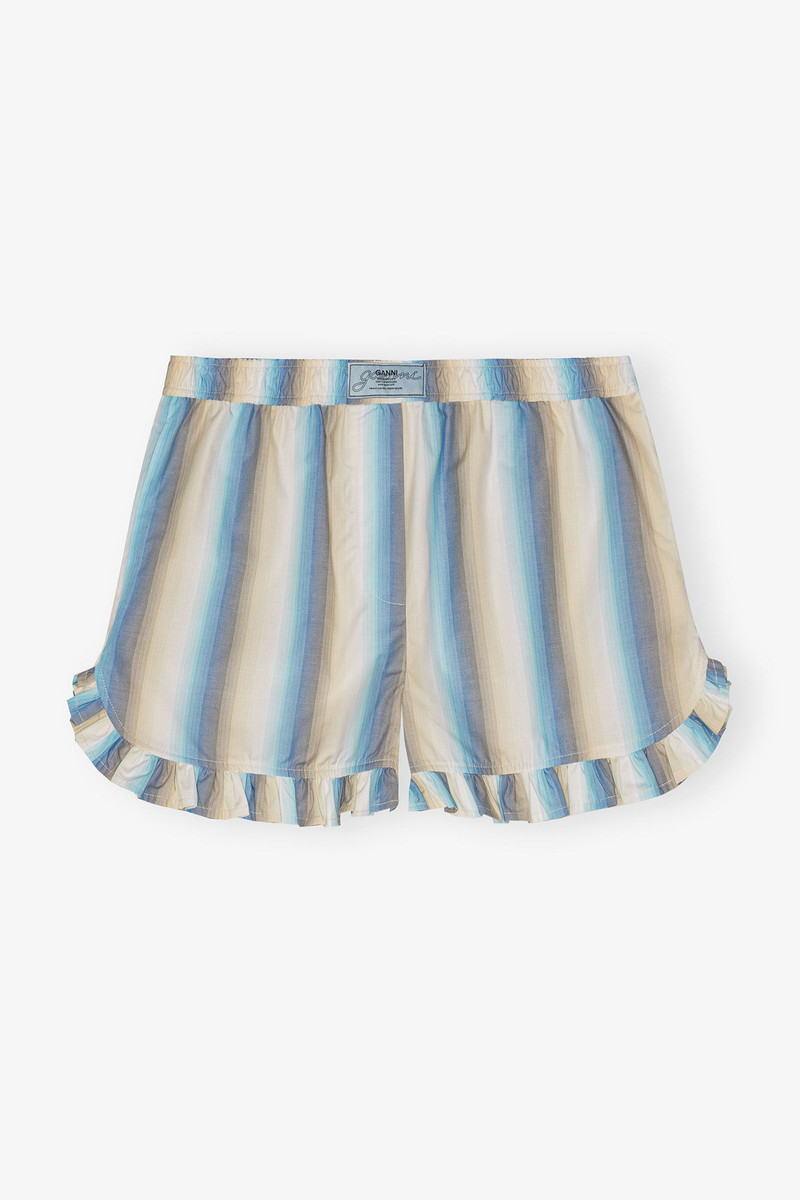 OMBRE STRIPE RUFFLE SHORTS 1