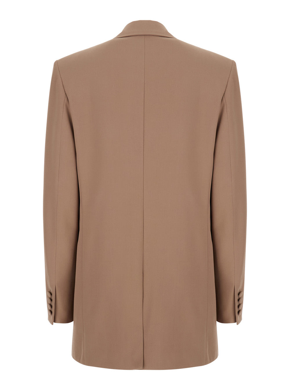 Saint Laurent Women Beige Single-Breasted Jacket With Peak Lapels In Wool Woman - 2