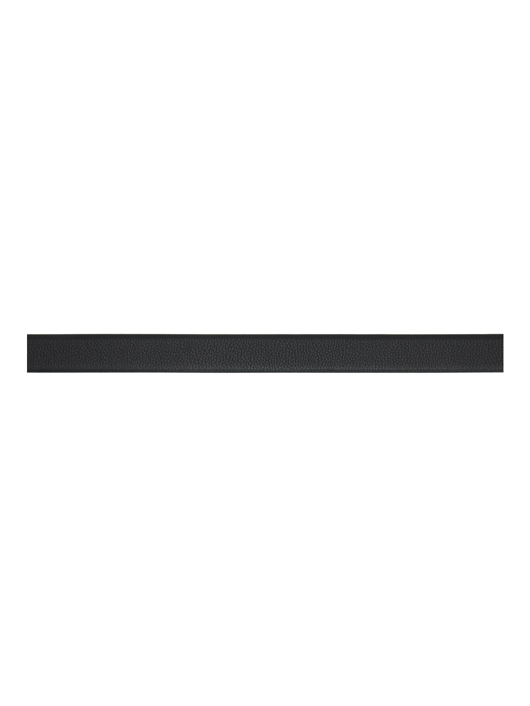 Black Grained Leather Belt - 2