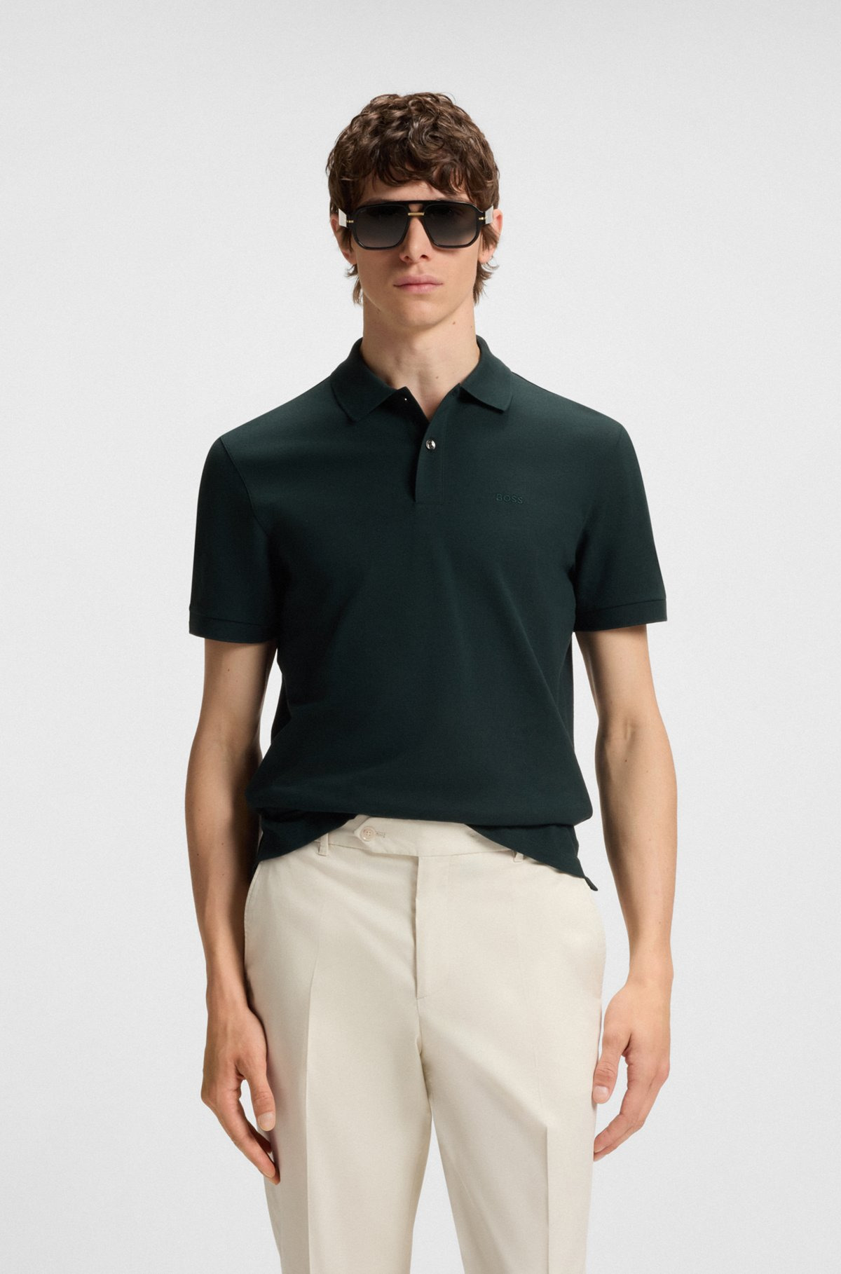 PALLAS REGULAR-FIT POLO SHIRT IN COTTON WITH EMBROIDERED LOGO - 2