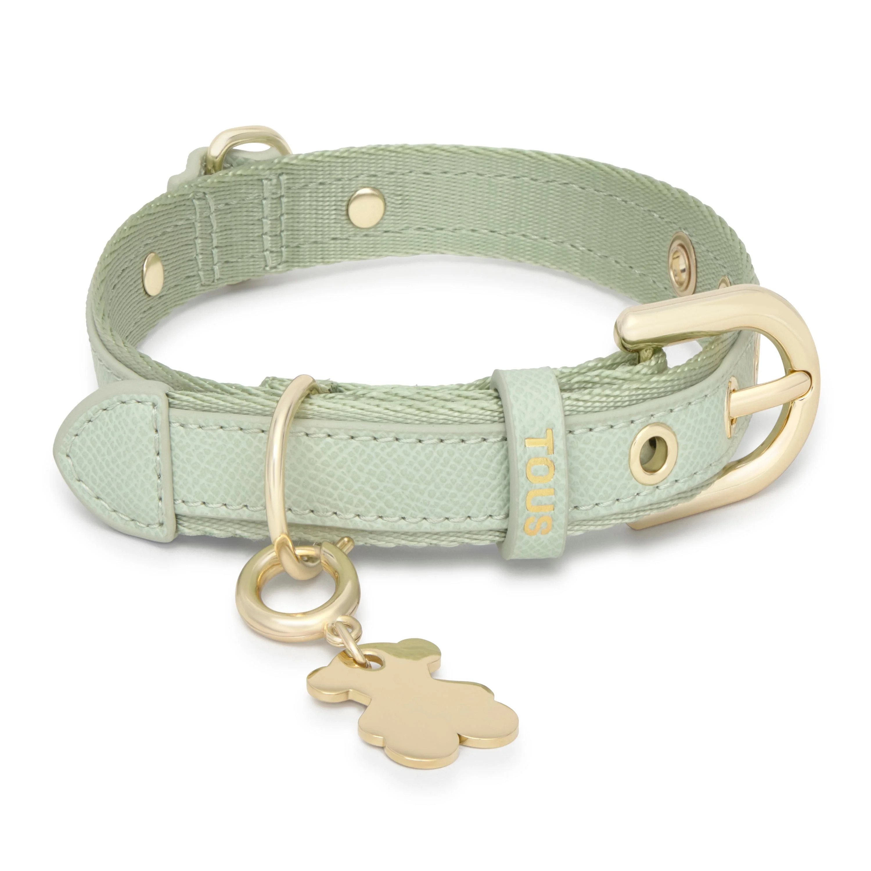 S mint green nylon Dog collar TOUS Dogs Jewelry - 1