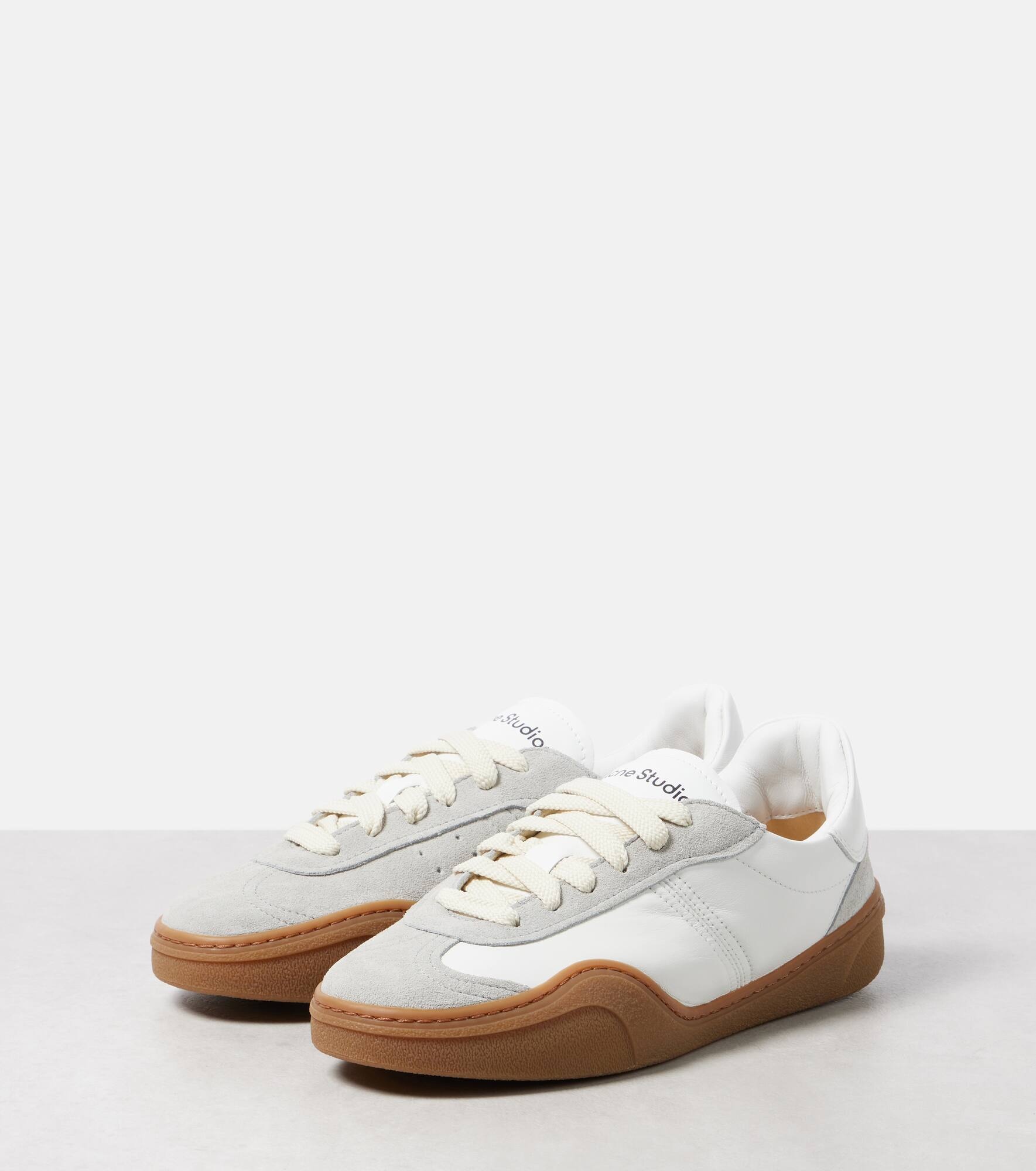 Logo suede-trimmed sneakers - 5