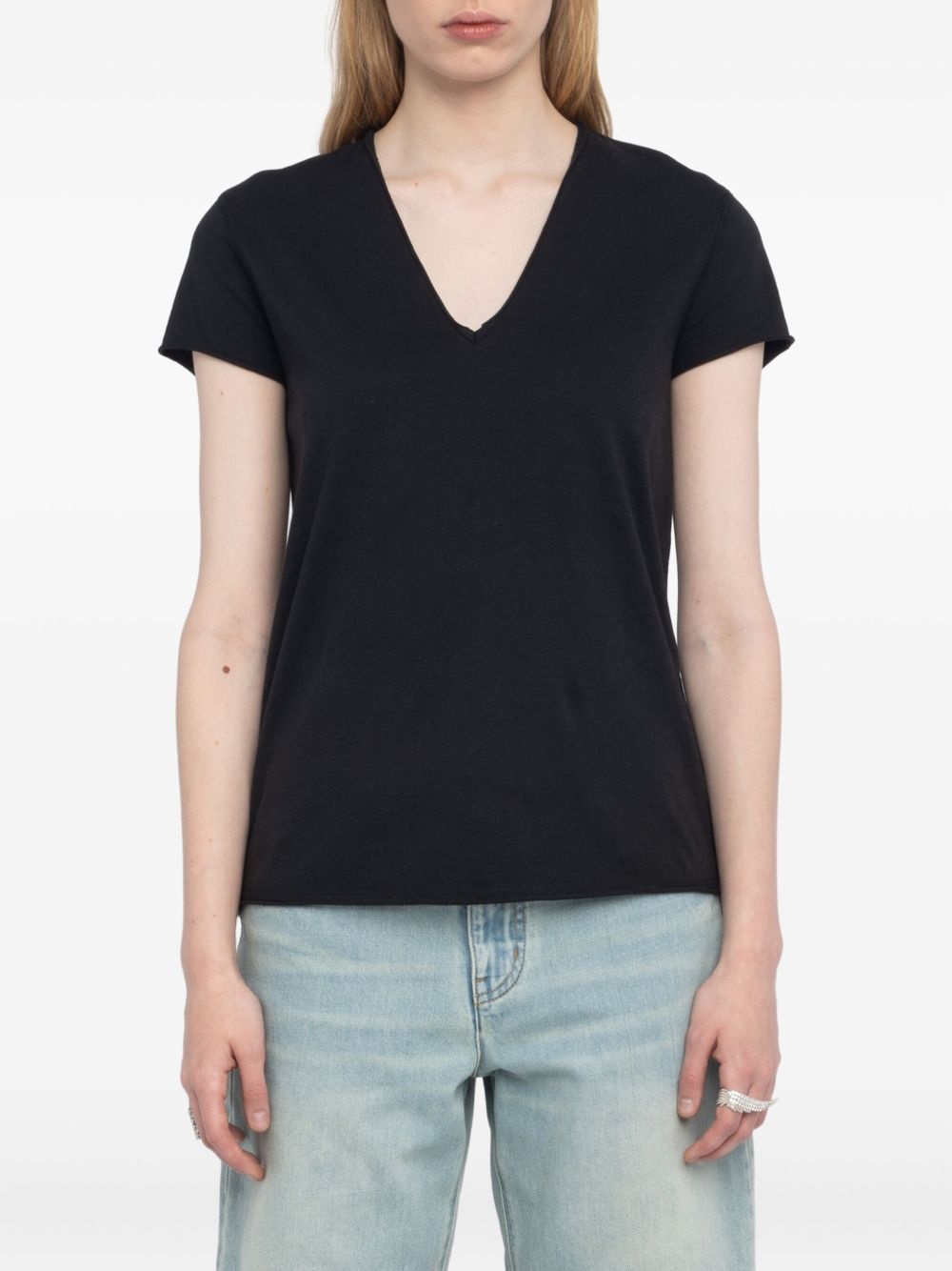 v-neck logo t-shirt - 4