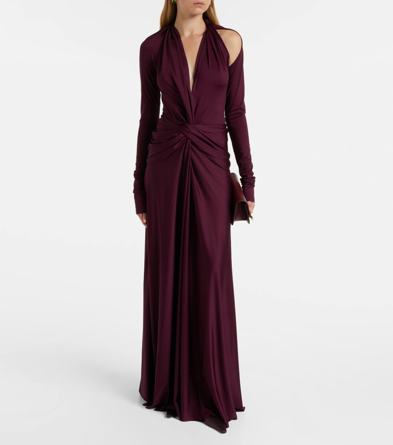 Victoria Beckham Gathered jersey gown outlook