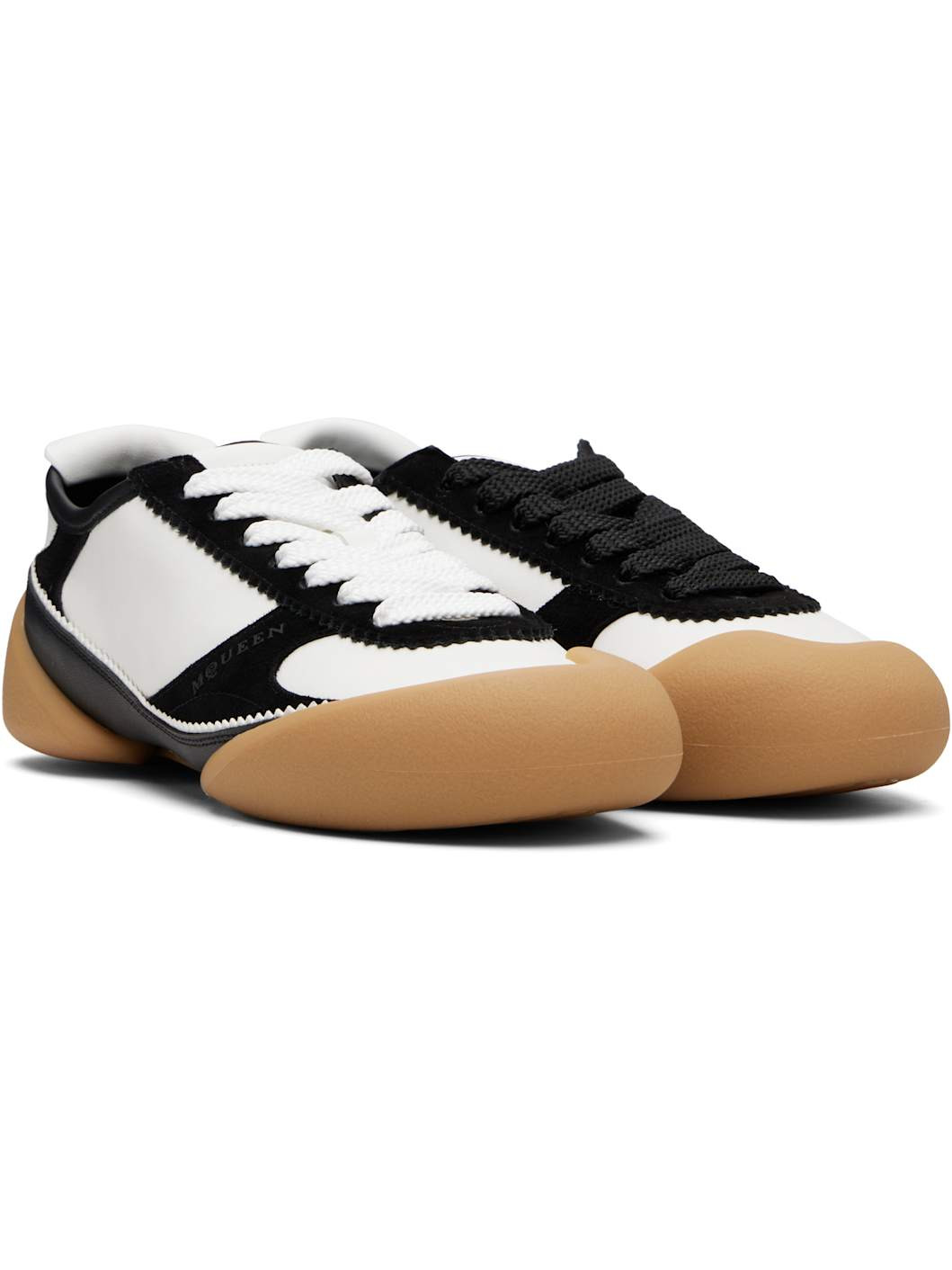 White & Black Flexion Sneakers - 4